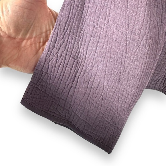 Eileen Fisher Rayon/Silk Blend Open Front Habutai Jacket, Soft Mauve, Size M - Picture 9 of 12